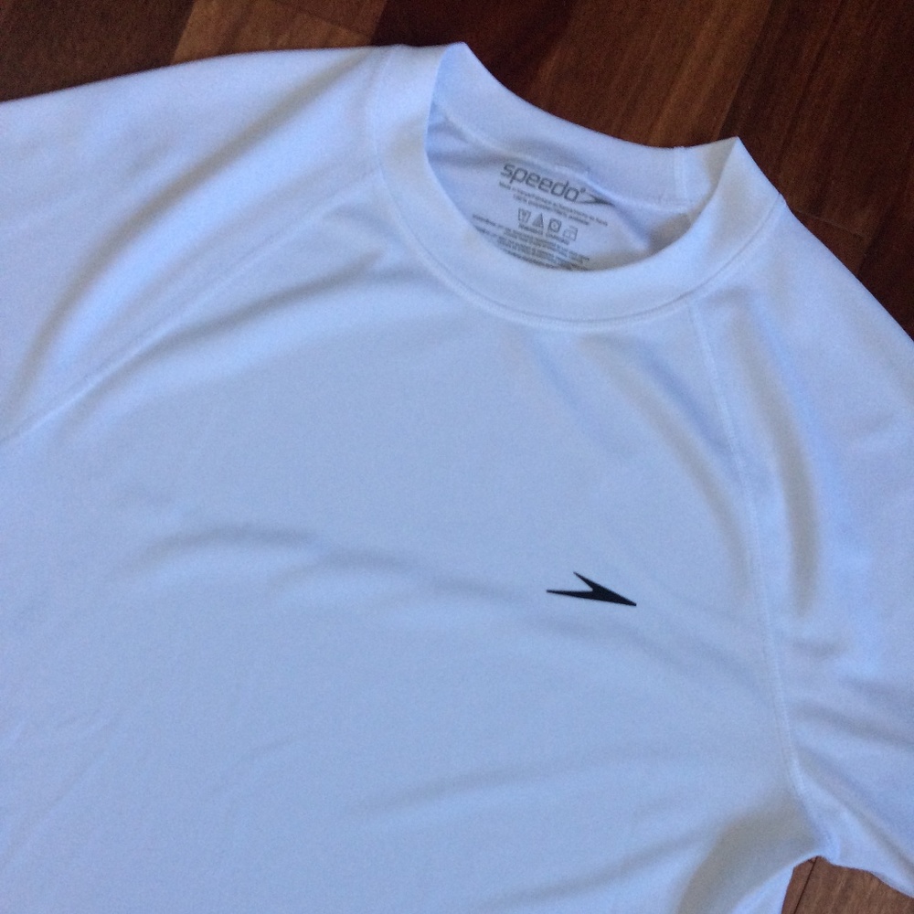 Men's Speedo TURBODRI Swim shirt Small White